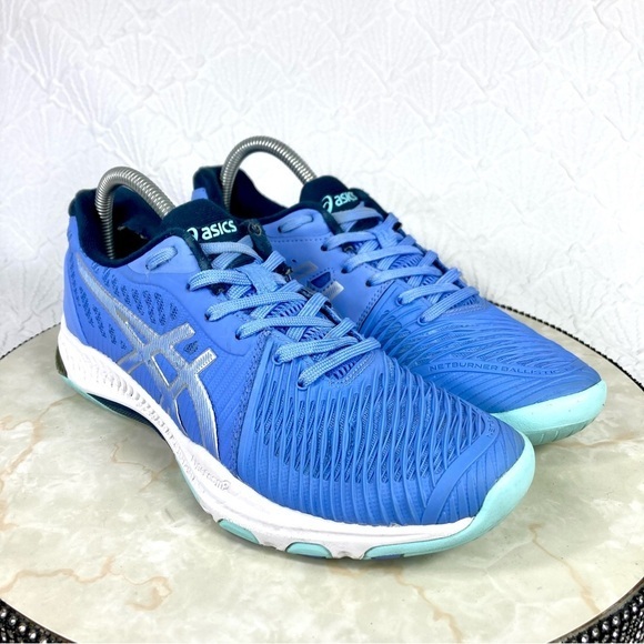 Asics Netburner Sneakers Womens Sz 8 Blue Ballistic MT 2 Tennis Pickleball Shoes - Picture 2 of 14